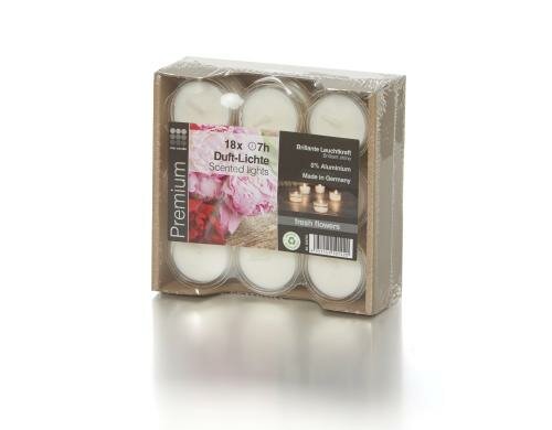 balthasar Teelichter Cup Candle beduftet Fresh Flower, 18 Stück,  B: 42 x H: 25 mm
