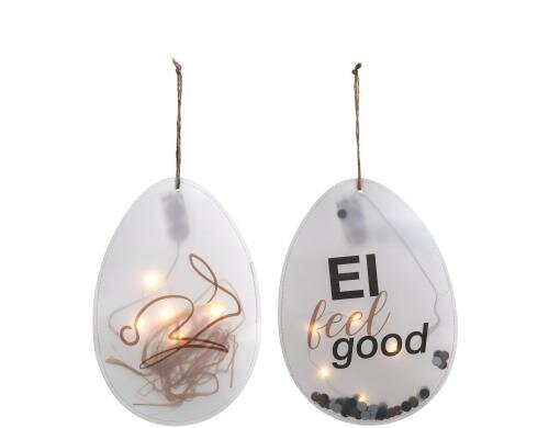 Leonardo LED Hänger Ei 25cm 12 Stück, H: 25cm, B: 19cm, T: 1cm