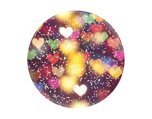 PopSockets Glitter Bokeh Hearts Finger Griff Halterung