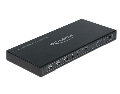 Delock 4Port HDMI KVM mit USB und Audio Manuel+Hotkeys