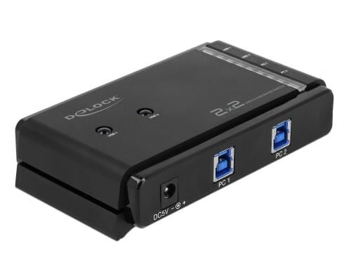 Delock USB3.0 Matrix Switch 2x2 2 PCs teilen sich 2 USB3.0 Geräte