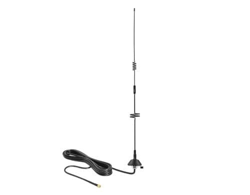 Delock LTE Antenne, 5-7dBi, mit Montagefuss SMA-Anschluss, 0.7-2.7Ghz, 3m Kabel,Outdoor