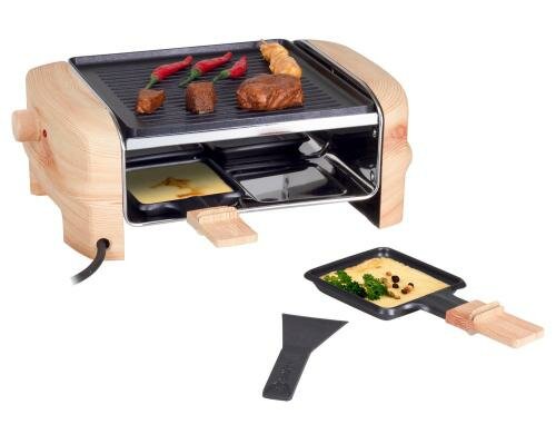 Nouvel Raclette Wood elegance 4 Personen, 600W, 10 teilig