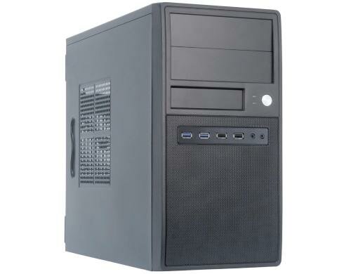 Chieftec Mini Tower CT-04B, black 2x 5.25, 3 x3.5, 1x 2.5, 350Watt