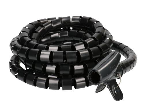 Spiroschlauch NW15, 3m, schwarz Durchmesser 15mm, inkl. Einführhilfe