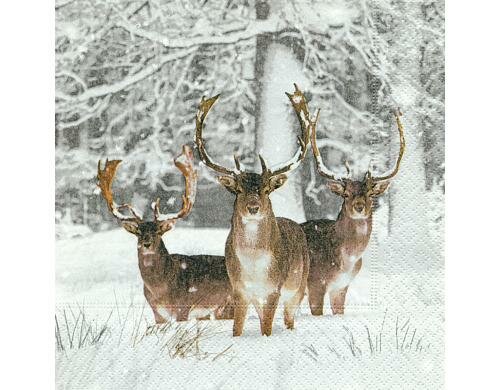 Paper + Design Servietten Fallow deer 33x33 cm, 20 Stück
