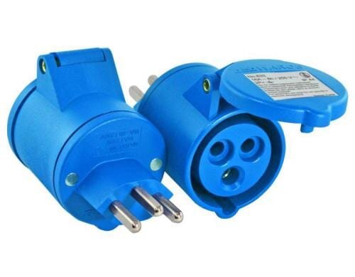 Warob Adapter  T23 auf CEE16/3 blau