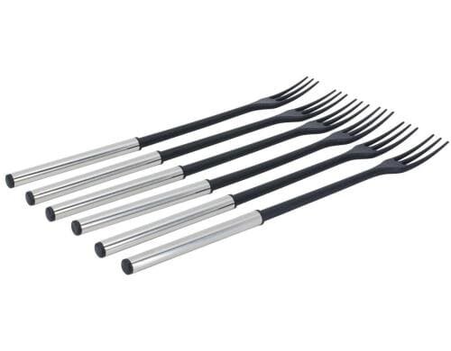 Kadastar Käsefonduegabeln Protect Inox 6 Stück, Nylon mit Inox-Griff, 26cm
