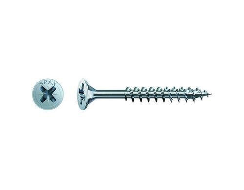 SPAX Spanplattenschrauben SK PZ2 4,0x45 mm Vollgewinde, verzinkt, 500 Stk.