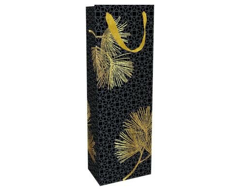 B+C Flaschentaschen 12 x 37 x 8 cm Christmas Deluxe, schwarz