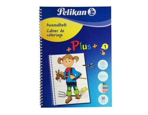 Pelikan Malbuch Klippklapp A4+ 32 Seiten, gefüllt mit grossen Bildern
