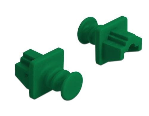Delock RJ-45 Staubschutz, 10 Stück zum Schutz von Netzwerkports, grün