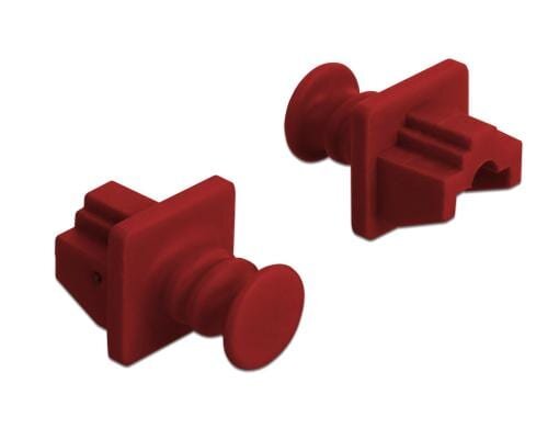 Delock RJ-45 Staubschutz, 10 Stück zum Schutz von Netzwerkports, rot