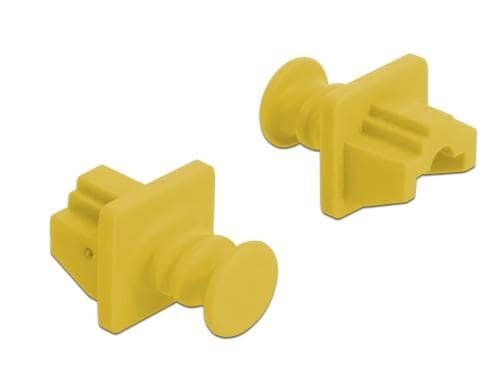 Delock RJ-45 Staubschutz, 10 Stück zum Schutz von Netzwerkports, gelb