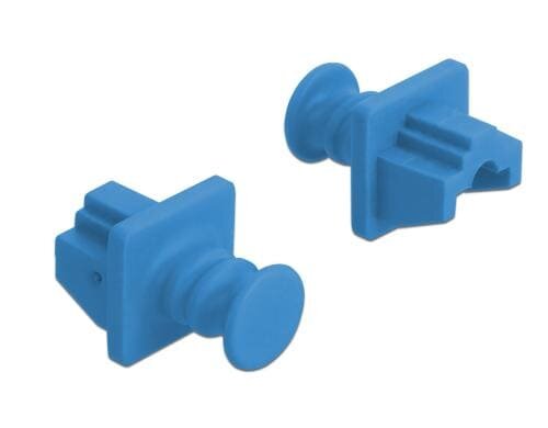 Delock RJ-45 Staubschutz, 10 Stück zum Schutz von Netzwerkports, blau