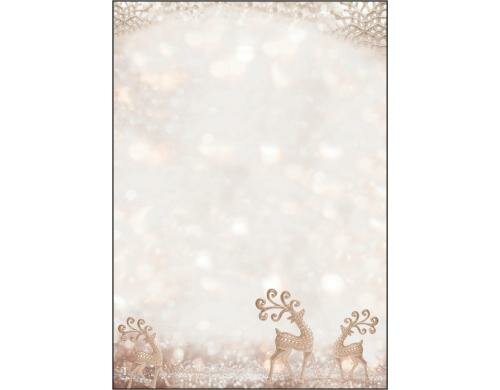 Sigel Weihnachtspapier Brilliant Deer A4, 90g, 100 Blatt