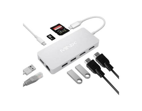 Minix NEO C-Plus, Multiport Adapter NEO-C-PLSI, 1 GB Ethernet Port, Silver