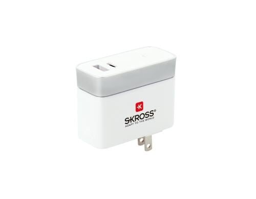 SKROSS US USB Charger Typ C, 2 Output 5 V / 2.4 A, 5 V / 3 A