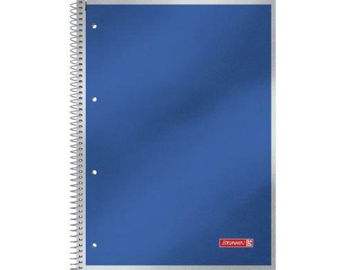 Brunnen Collegeblock Premium Metallic A4 90g/qm, A4+, 80 Seiten, liniert, blau