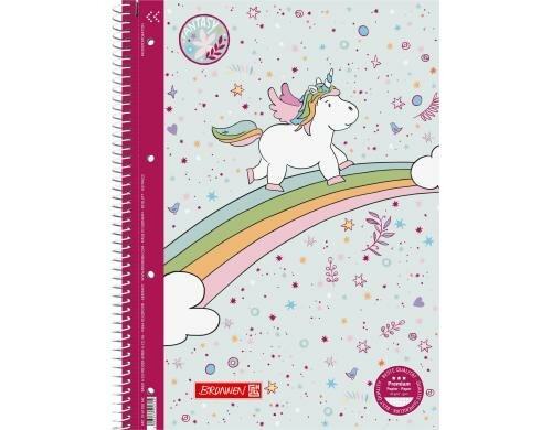 Brunnen Collegeblock Einhorn 90g/qm, A4+, 80 Seiten, kariert