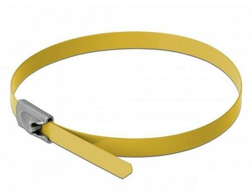 Delock Edelstahlkabelbinder 200x4,6 10 Stk. gelb