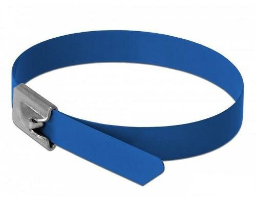 Delock Edelstahlkabelbinder 300x7,9 10 Stk. blau