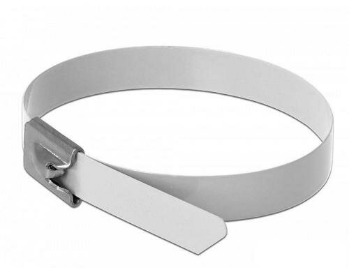 Delock Edelstahlkabelbinder 500x7,9 10 Stk. weiss
