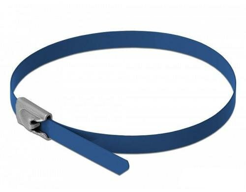 Delock Edelstahlkabelbinder 200x4,6 10 Stk. blau