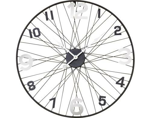 Boltze Wanduhr Spike, Edelstahl Ø: 70cm, Batterie nicht enthalten 1xAA 1.5V