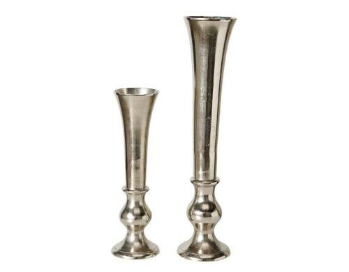 Boltze Vase Romano, Metall silber, H: 93 cm, Ø: 24 cm