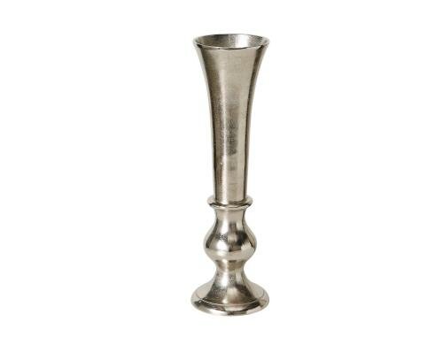 Boltze Vase Philina, Metall, silber H: 46 cm, Ø: 14 cm