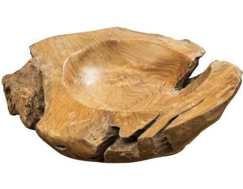 Boltze Deko Schalen Taylor, Teakholz H: 15 cm, Ø: 50 cm