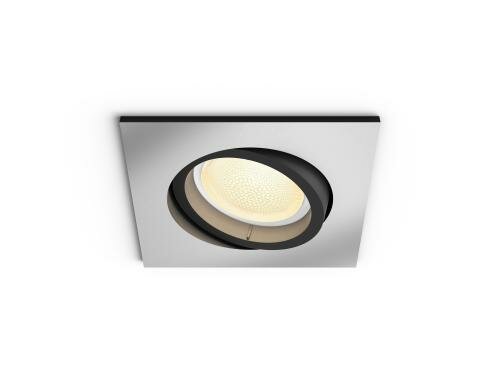 Philips Hue Einbauspot Centura eckig alu 1x6.5W, GU10, 350lm, RGBW, Bluetooth