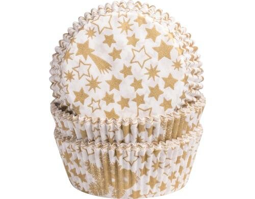 Demmler Papierförmchen Golden Christmas 60 Stück, 5x2,5cm