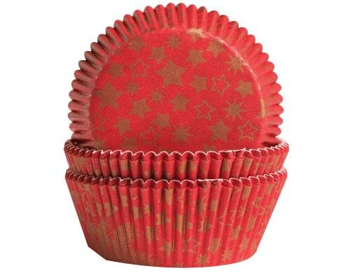 Demmler Papierförmchen Red Christmas 60 Stück, 5x2,5cm