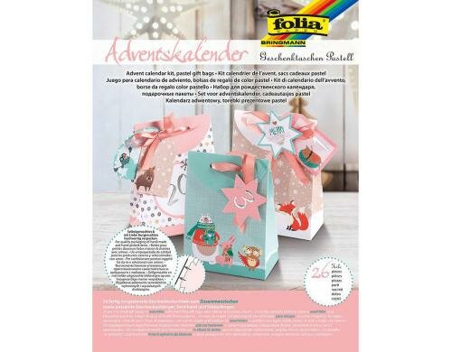 Folia Adventskalender Pastell 26-teilig