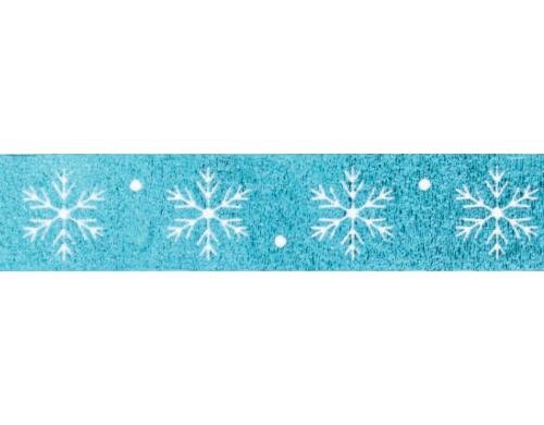 Folia Washi Tape Schneeflocken 5m x 15 mm