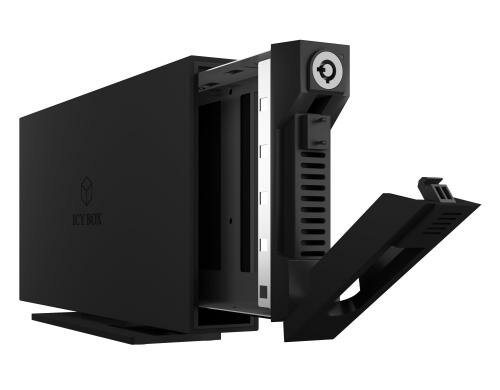 ICY BOX ext. 3.5 Gehäuse IB-367-CPD+ schwarz, USB 3.1 Type-C, SATA I/II/III