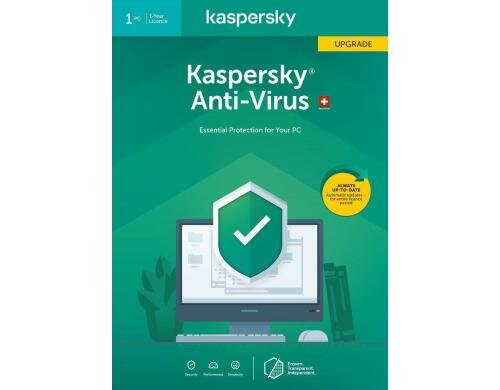 Kaspersky Antivirus Upgrade, 1 PC, 1YR, DFI