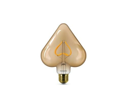 Philips LED Lampe Heart 2.3W (12W) WW ND 125lm, nicht dimmbar, 2000K, 15000h, E27