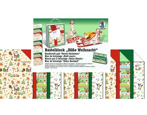 URSUS Motivblock Süsse Weihnacht 18 Blatt à 300g/m2, 24x34cm