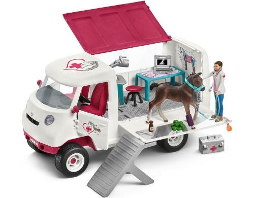 Schleich HC Mobile Tierärztin mit Hannoveraner Fohl