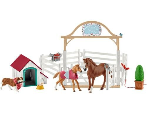 Schleich HC Hannahs Gastpferde mit Hund
