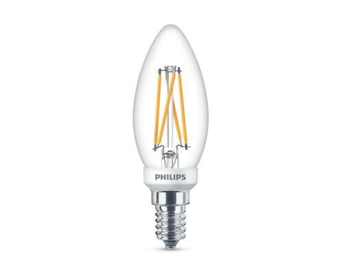 Philips LED Lampe B35 5W (40W) WW klar D 470lm, dimmbar, 2700K, 15000h
