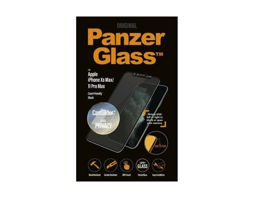 Panzerglass Displayschutz CF Priv bla camsl für iPhone 11 Pro Max, privacy, cam slider