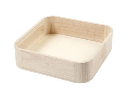 Creativ Company Holz-Tablett hoch 25 x 25 x 7 cm