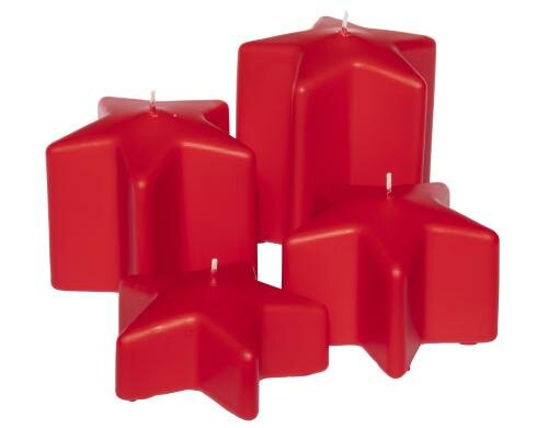Herzog 4er Set Stern Ø 90 mm Höhen: 40, 60, 80 und 100 mm rubin 36