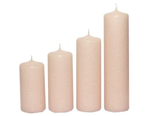 Herzog 4er Set Lumi Zylinder Ø  50 mm Höhen: 100,120,150 &200 mm, mandelblüte 31