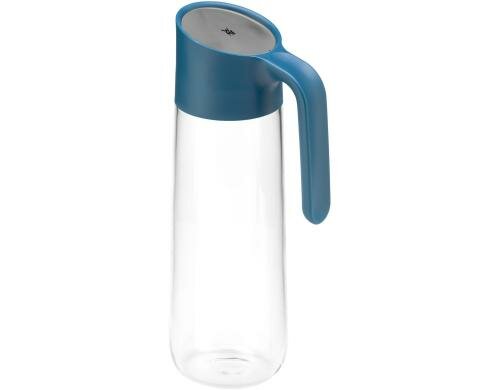 WMF Wasserkaraffe Nuro 1 Liter Blau mit Griff, hitzebeständiges Glas