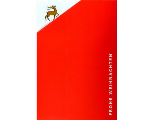 ABC Weihnachtskarte mit Hirsch B6 mit Couvert